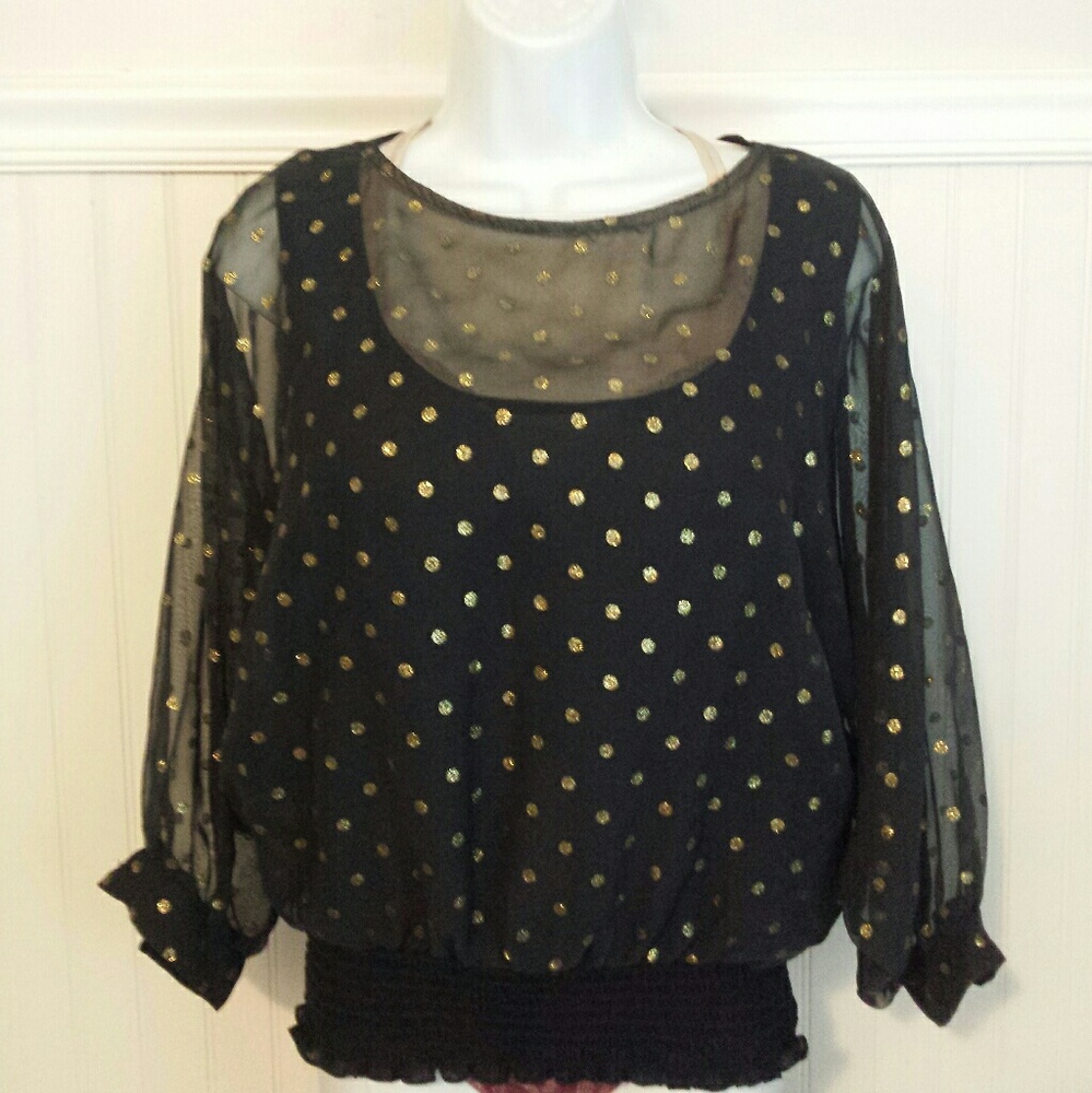 Vintage Andree Gaye Ruffle Blouse